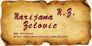 Marijana Zelović vizit kartica
